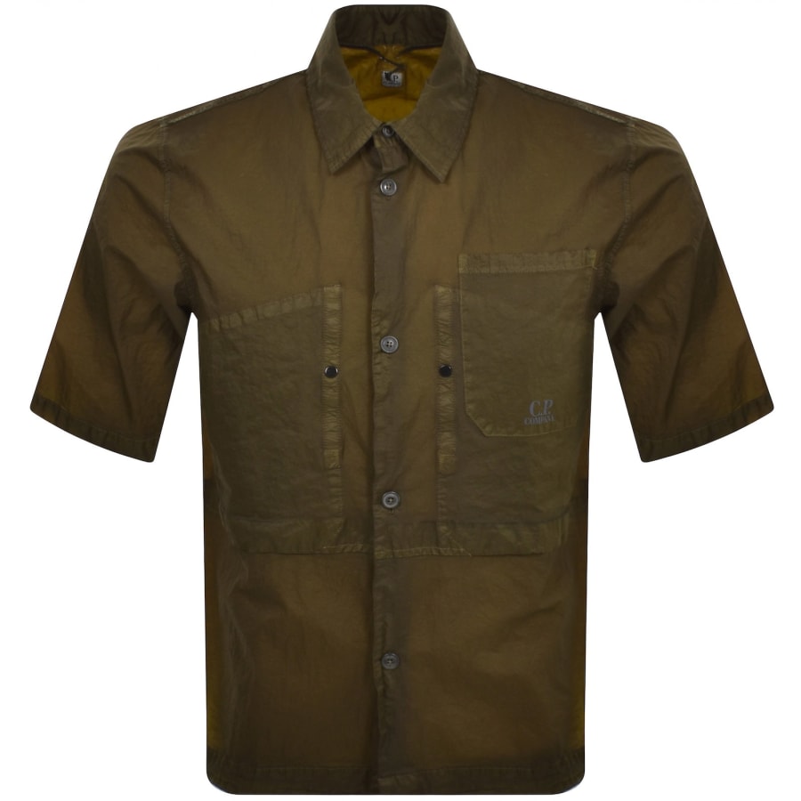 【夏オススメ】C.P. COMPANY H/S Shirt CP Company Short Sleeve Shirt Green | Mainline Menswear